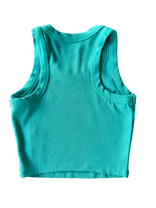 Emerald Ribbed Racerback Tank