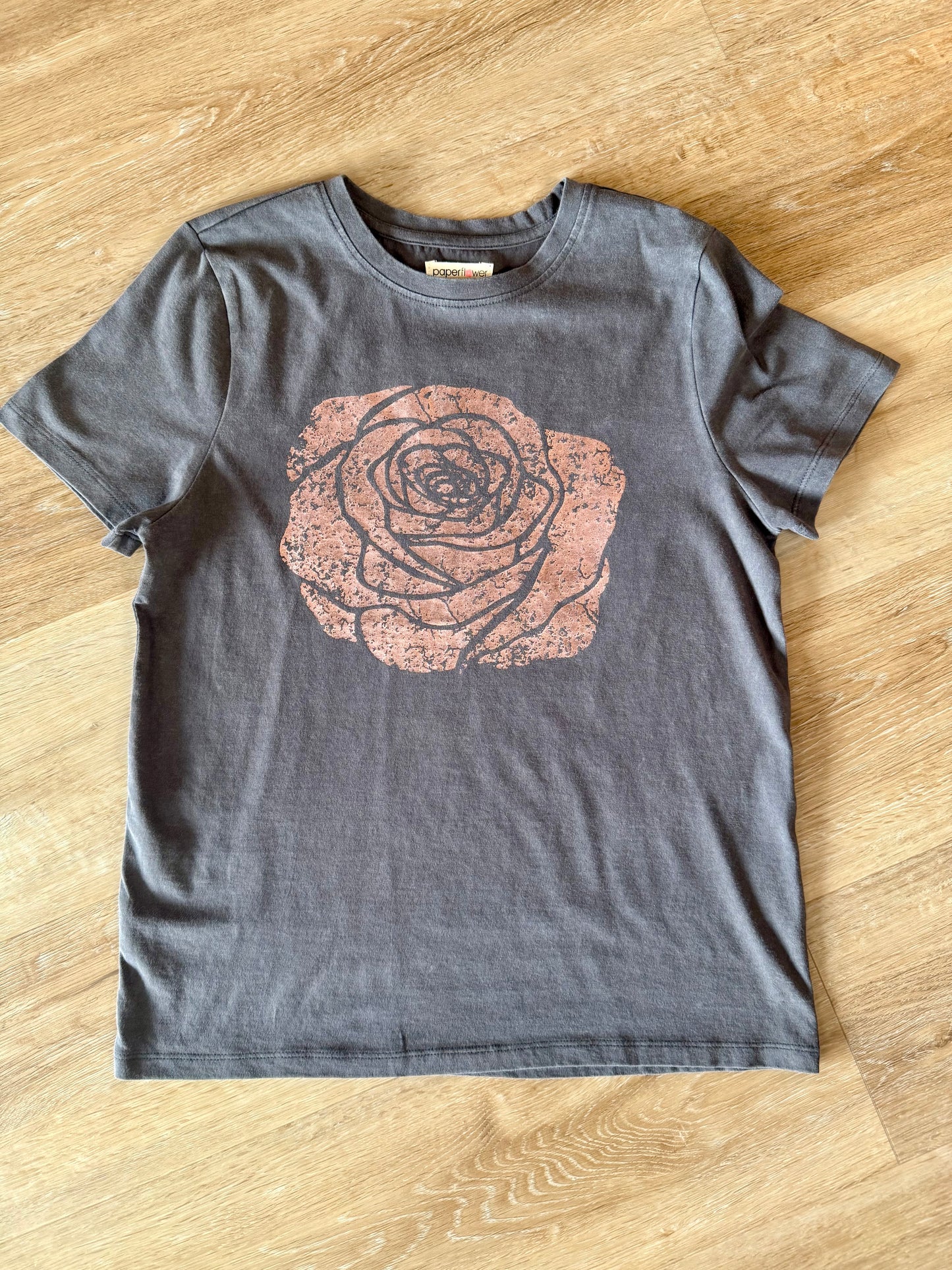 Rose Acid Wash Tee