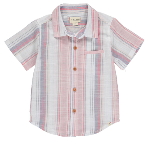 Pink/Blue/Cream Stripe Shirt