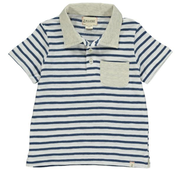 Navy Stripe Polo