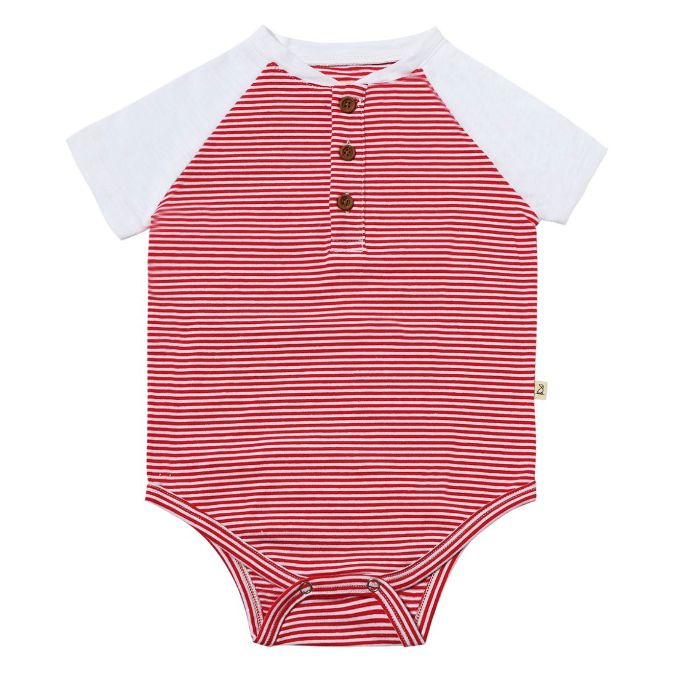 Red Stripe Raglan Onesie