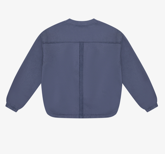 Indigo Raw Edge Sweatshirt