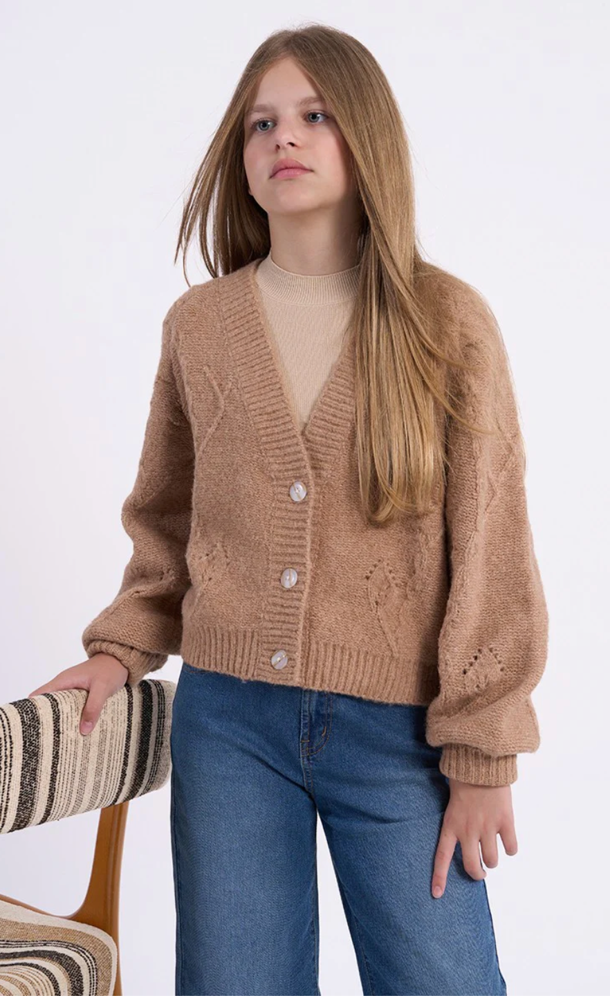 Camel Knitted Cardigan