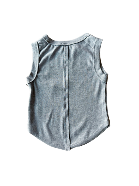Light Grey Ribbed Tank