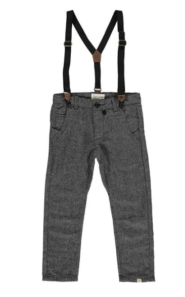 Herringbone Suspender Pants