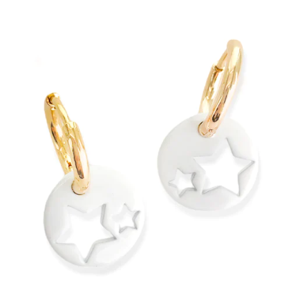 Enamel Star Earrings