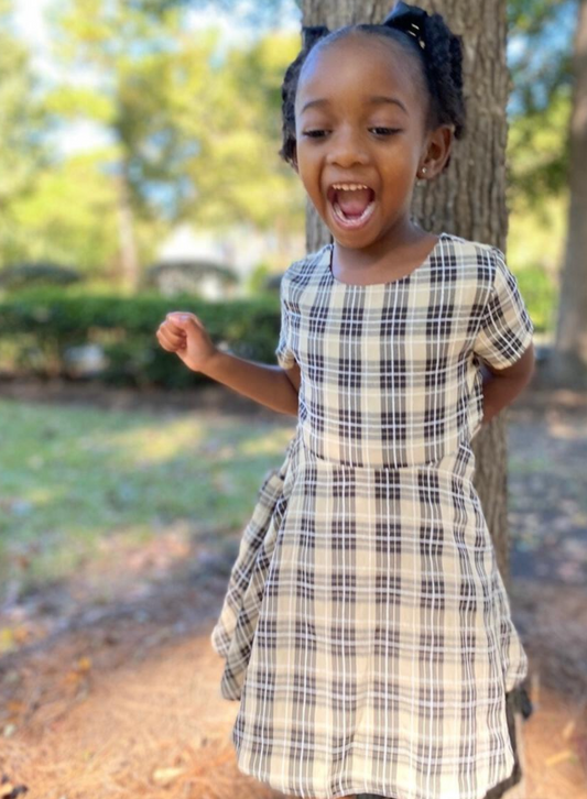 Charcoal Plaid Dress