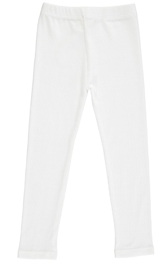 Ivory Ribbed Leggings