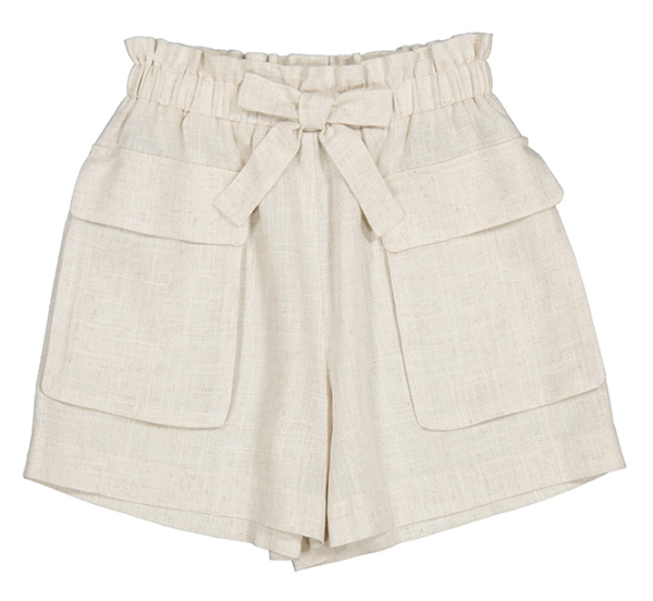 High Waist Linen Shorts