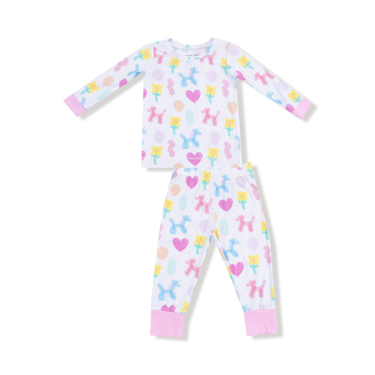Balloon Animals - Pink - Long Sleeve Loungewear Set