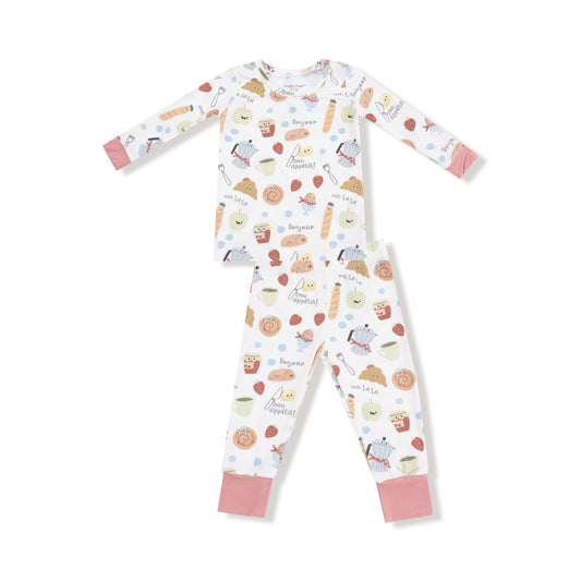 Bonjour Breakfast - Long Sleeve Loungewear Set