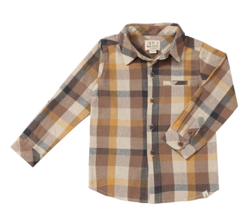 Brown Plaid Button Down