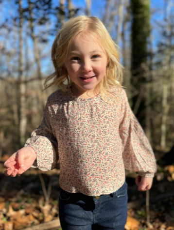 Ivory Floral Blouse