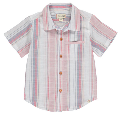 Pink/Blue/Cream Stripe Shirt