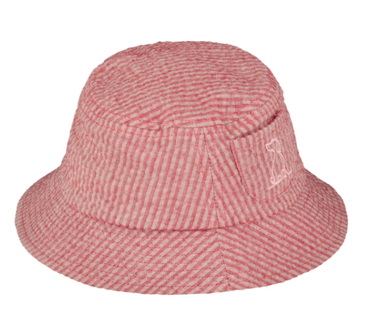 Red Seersucker Fisherman Hat