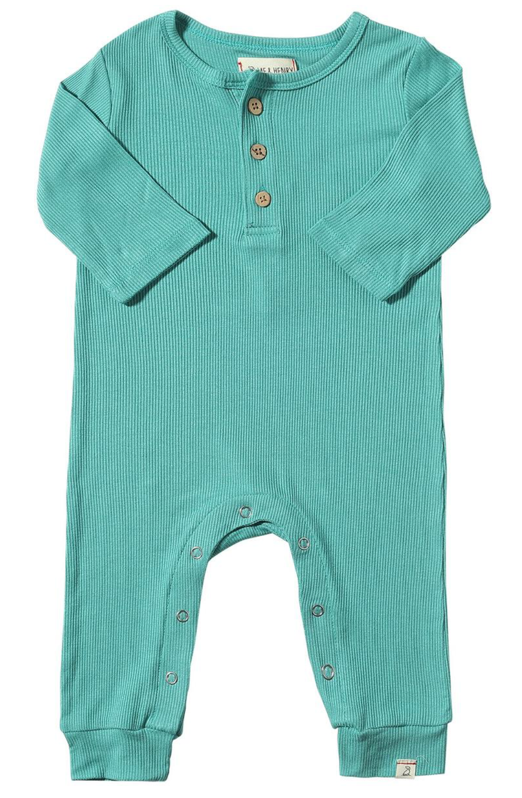 Aqua Ribbed Romper