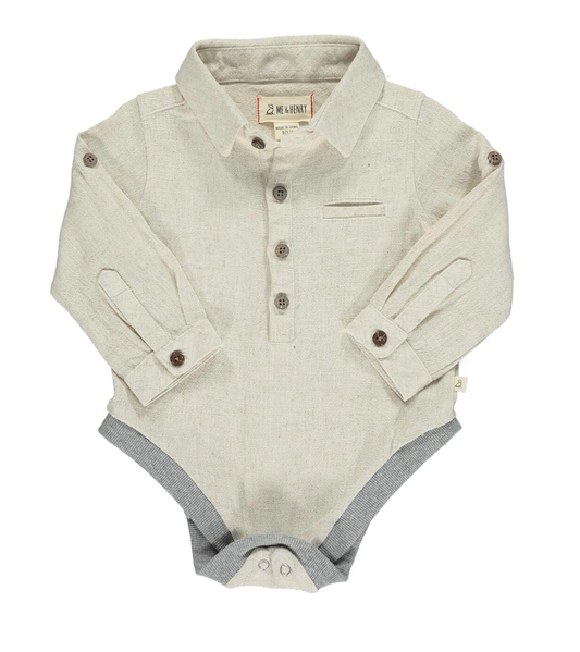 Cream Collared Onesie