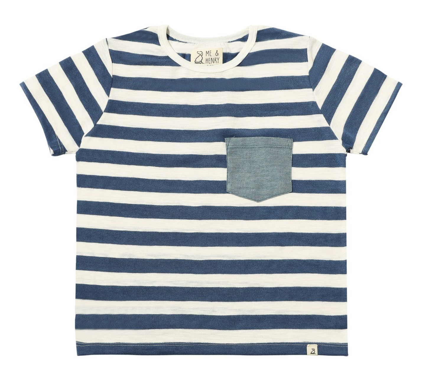 Blue Stripe Pocket Tee