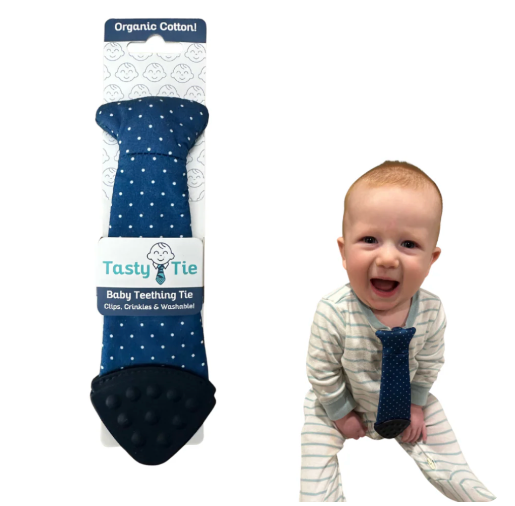 Polka Dot Tasty Tie Teether