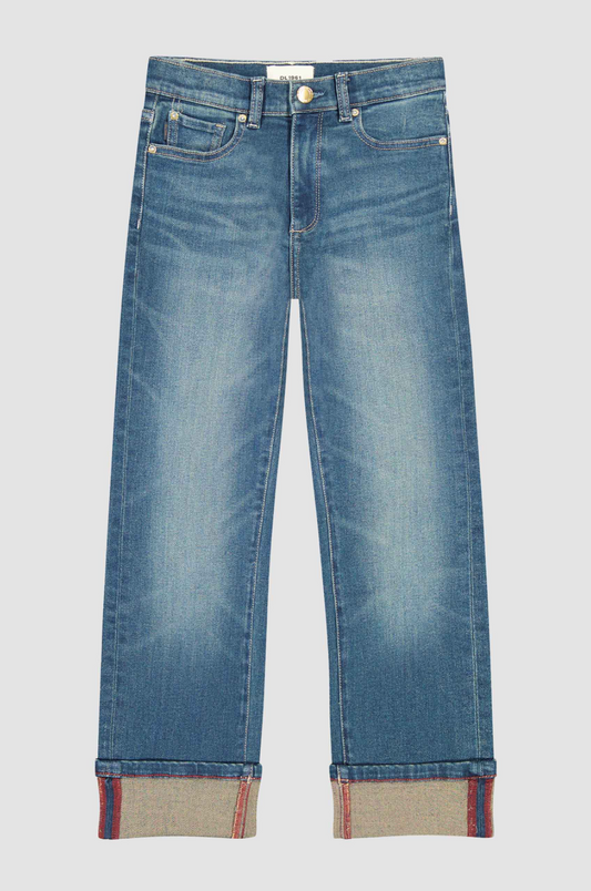 Cuffed Straight Jeans