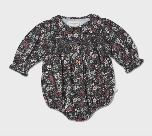 Bohemian Floral Smocked Bubble