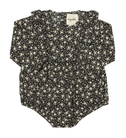 Black Vintage Floral Bubble