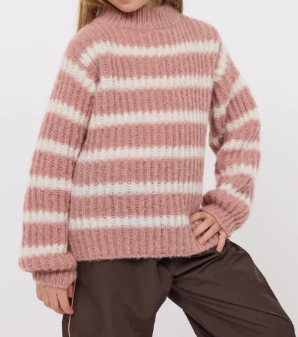 Blush Ivory Striped Sweater
