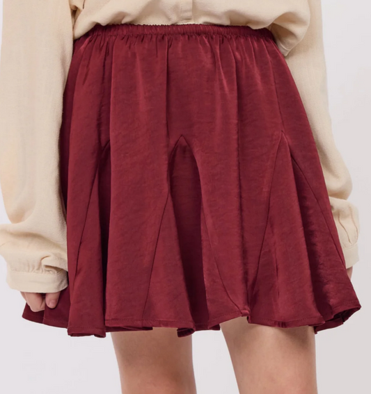 Burgundy Mini Skirt
