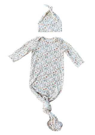 Daisy Field Knotted Sleeper Set