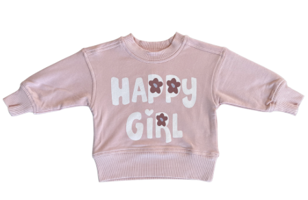 Happy Girl Boxy Sweatshirt