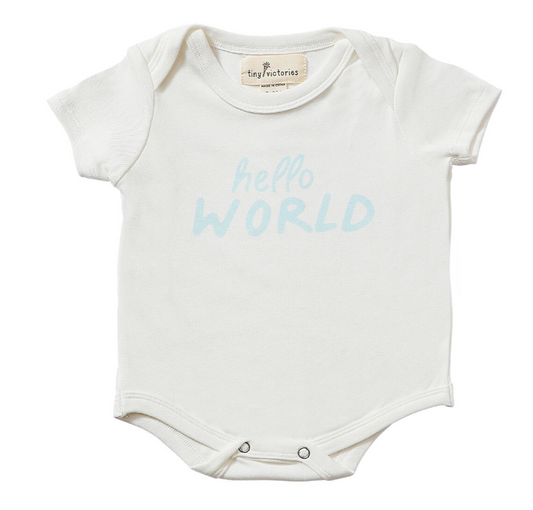 Hello World Short Sleeve Onesie