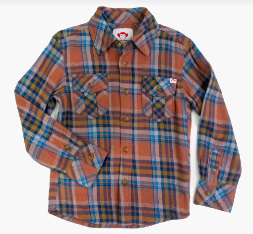 Clay/Jewel Flannel Top