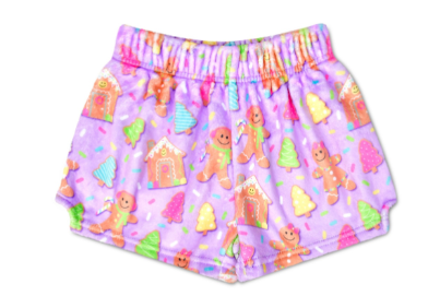 Joyful Gingerbread Plush Shorts