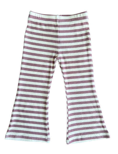 Mauve Stripe Flare Pants