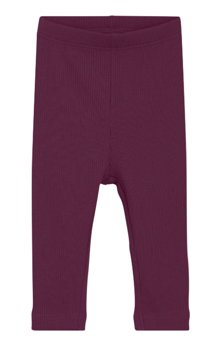 Raspberry Ribbed Leggings