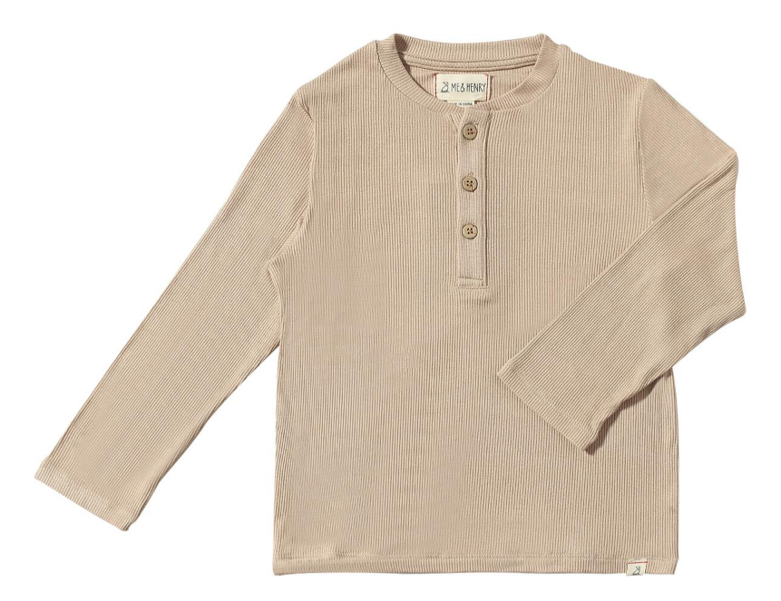 Ribbed Beige Henley
