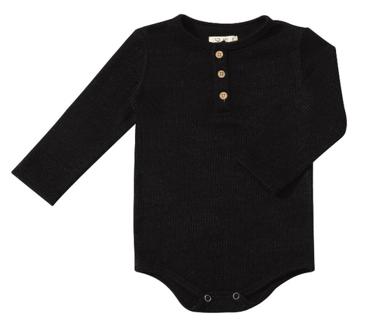 Ribbed Charcoal Onesie