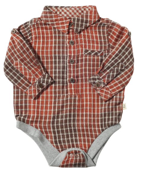 Rust Plaid Onesie