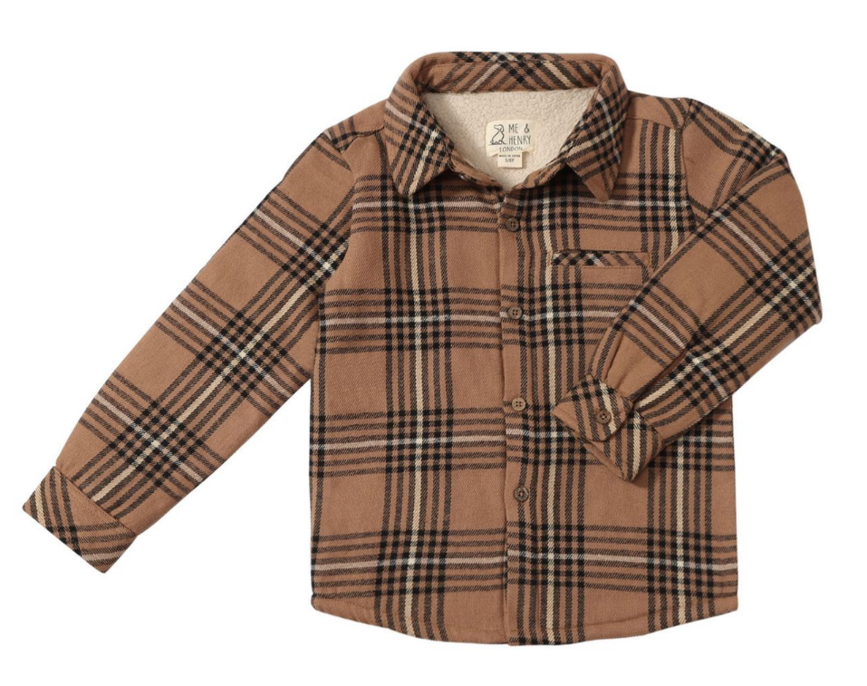 Sherpa Lined Plaid Top