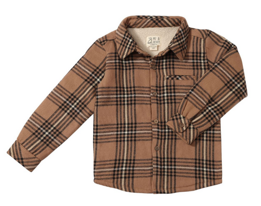 Sherpa Lined Plaid Top