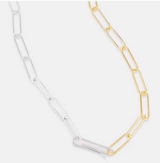 Silver/Gold Paperclip Necklace