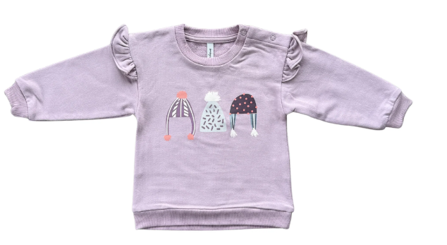 Snow Hat Ruffle Sweatshirt