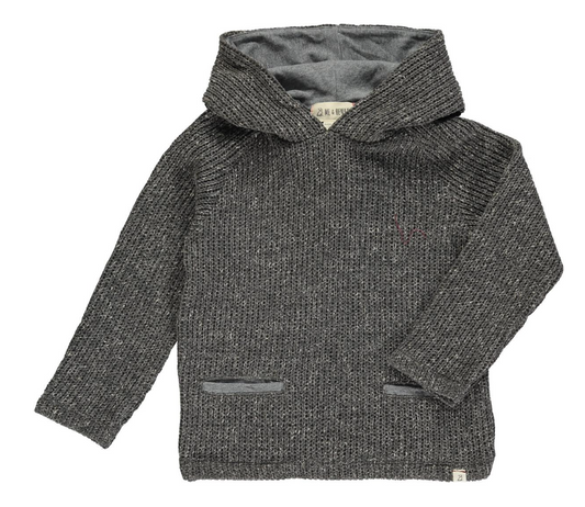 Grey Hooded Pocket Sweater