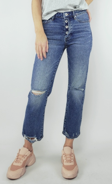 High Rise Straight Jeans