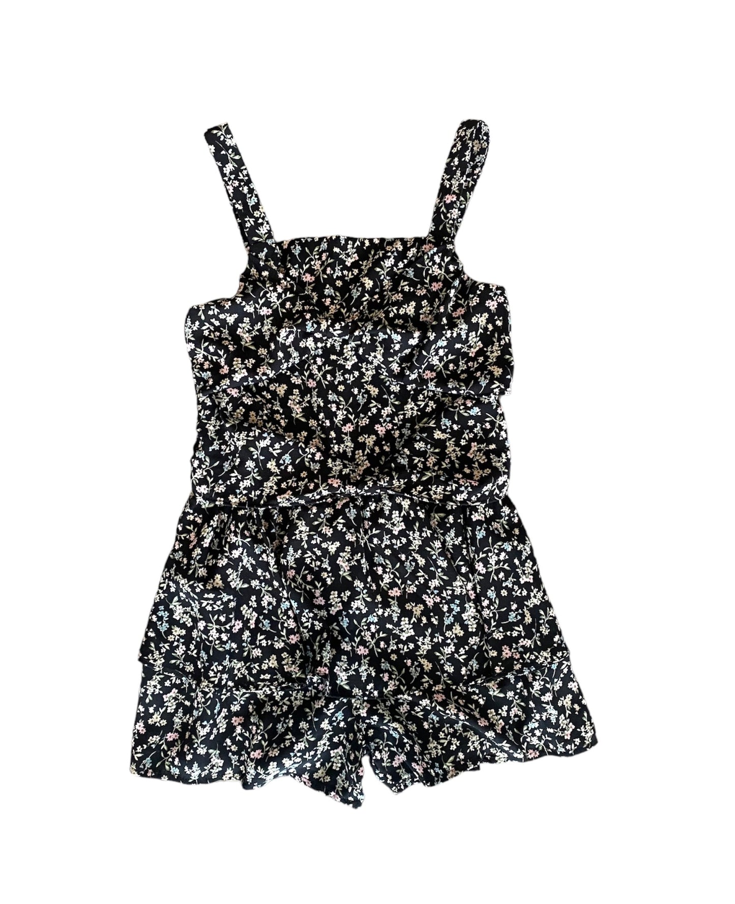 Front Bow Printed Romper