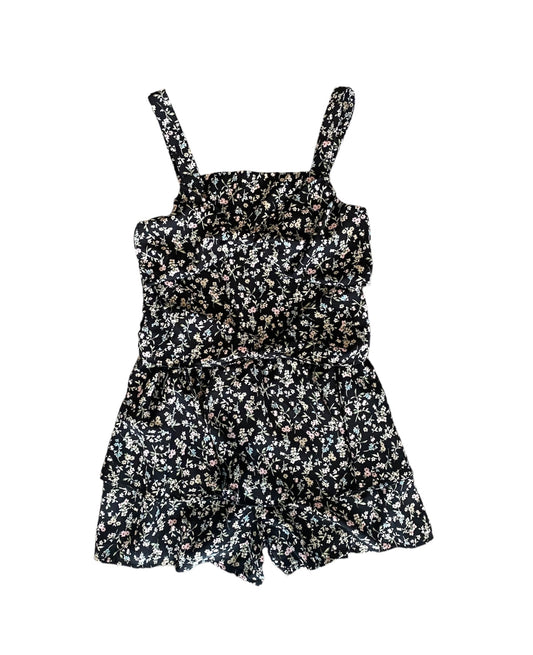 Front Bow Printed Romper