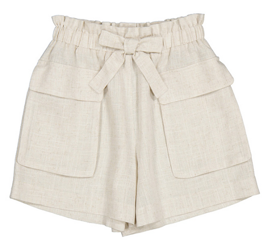 High Waist Linen Shorts