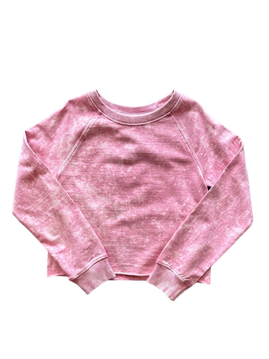 Pink Tye Dye Crop Sweatshirt