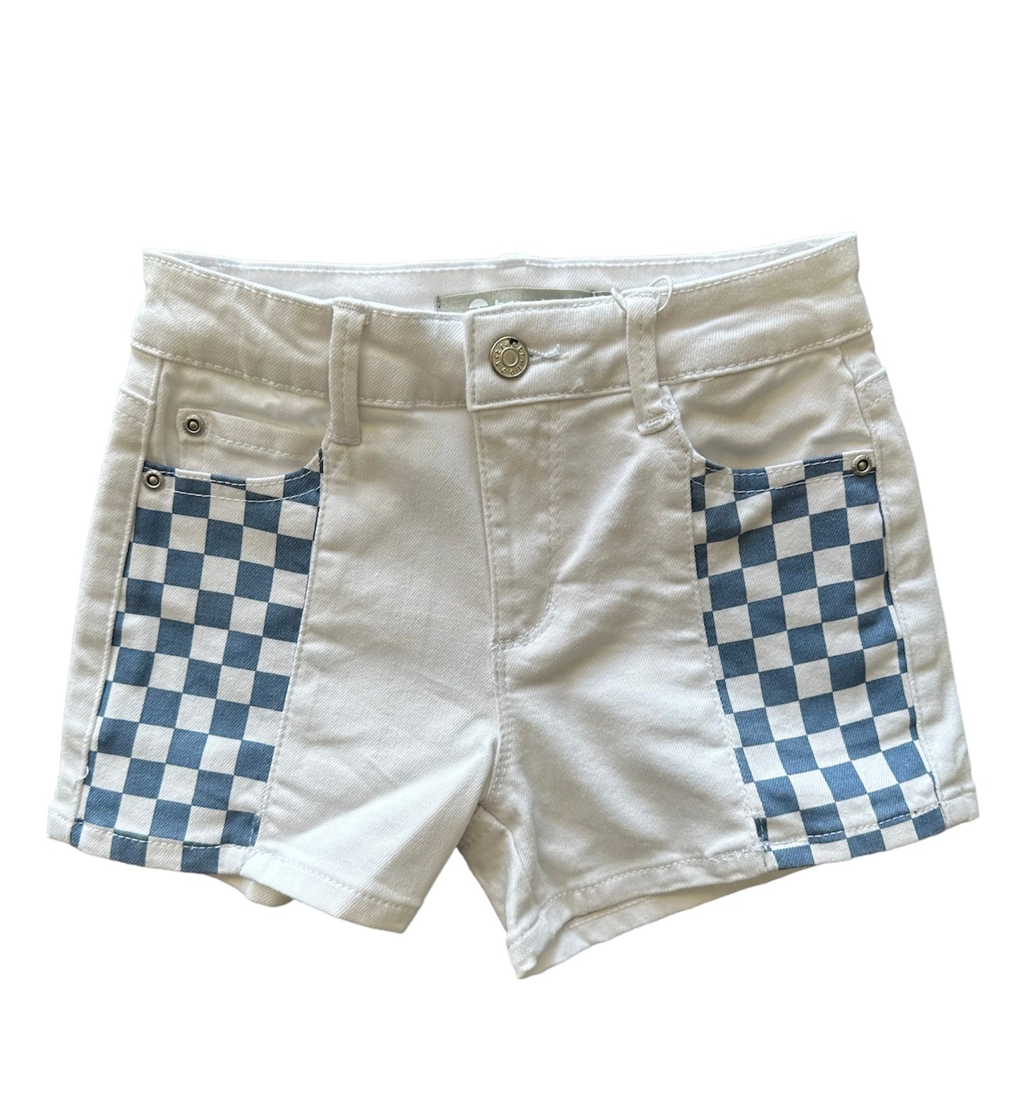 White Checker Shorts