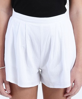 White Woven Shorts
